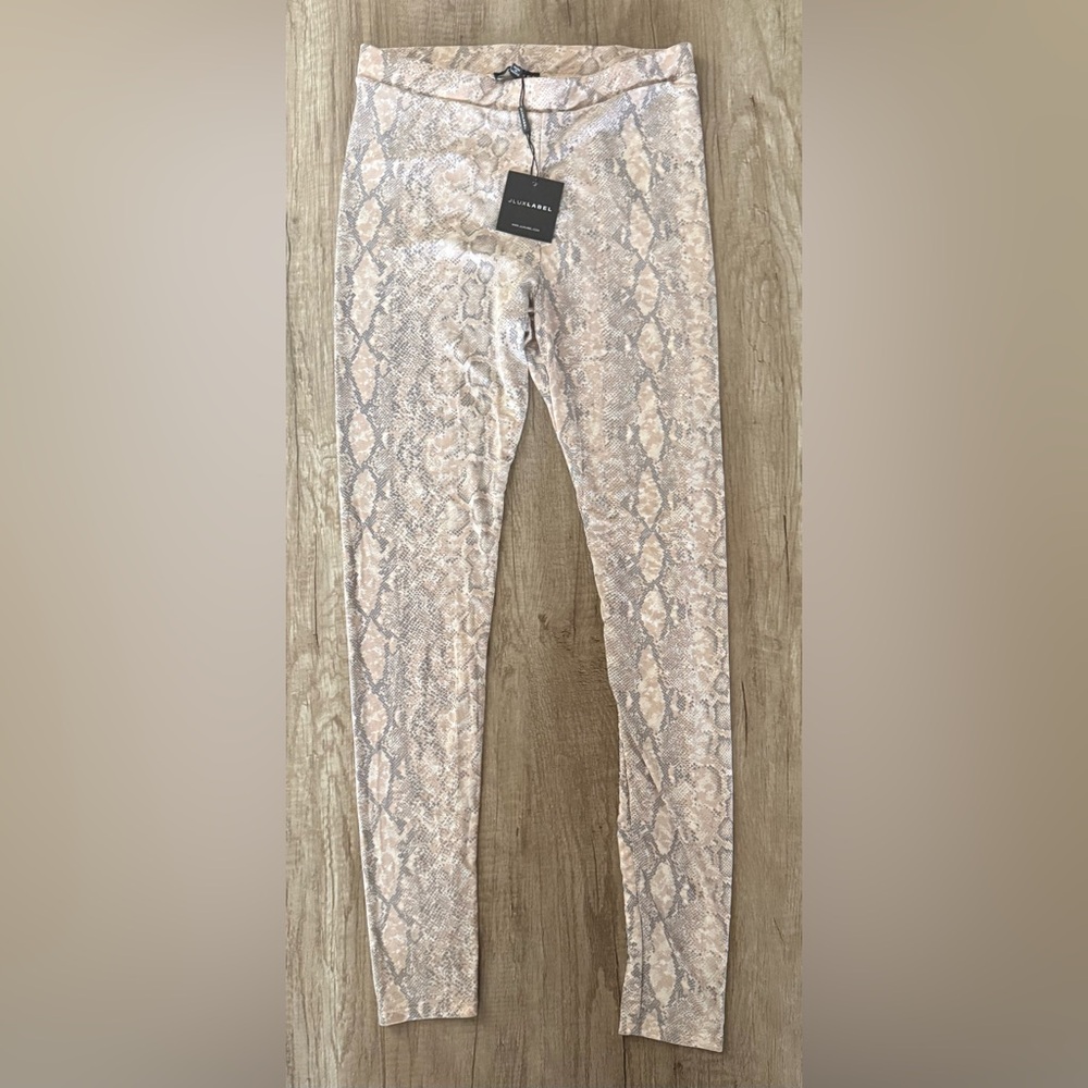 Jluxlabel Natural Laylani Mesh Leggings